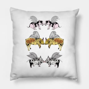 Pigs on a wing Pillow