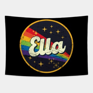 Ella // Rainbow In Space Vintage Grunge-Style Tapestry