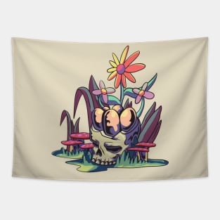 Egg on The Skull head Tapestry