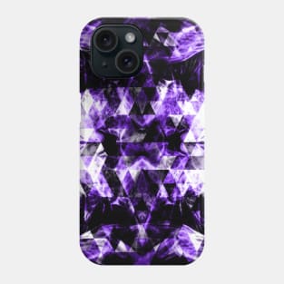 Electrifying ultra violet purple sparkly triangle flames Phone Case