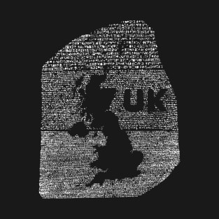 Rosetta Stone UK Map Shape T-Shirt