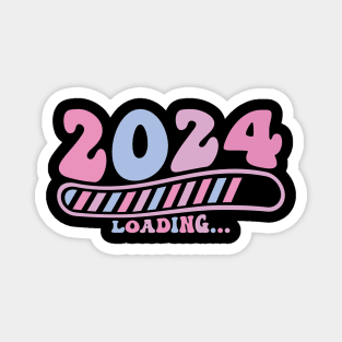 2024 loading wavy retro pastel design Magnet