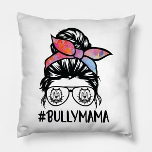 American bully mom messy bun Pillow