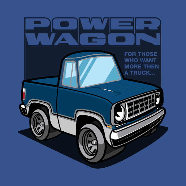 Medium Blue Iridescent - Power Wagon (White Base) by jepegdesign