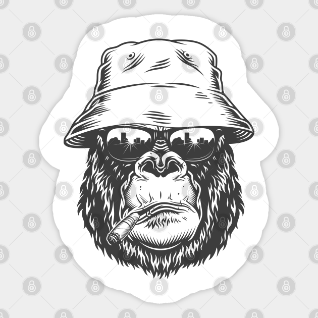 Gorilla Hipster Smoking | Hippie Gorilla | Funny Gorilla High Quality Design (HD, 4K) - Gorilla - Sticker | TeePublic Gorilla Hipster Smoking | Hippie Gorilla | Funny Gorilla High Quality Design (HD, 4K) - Gorilla - Sticker | TeePublic