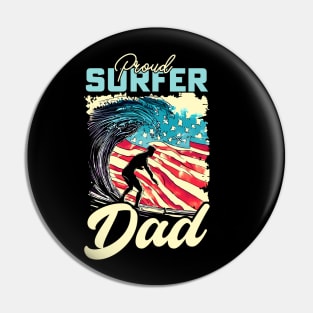 Proud Surfer Dad Pin