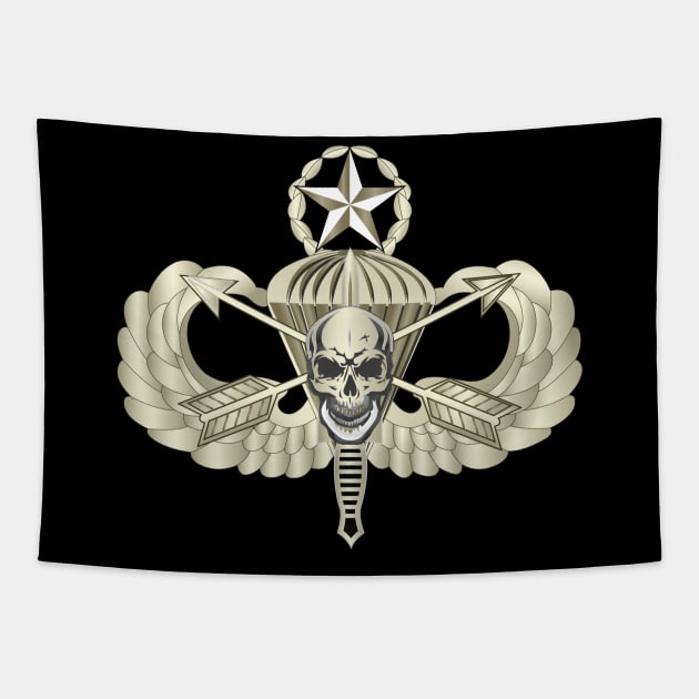 Master Airborne w Crossed Arrows Dagger Skull Tapestry by twix123844