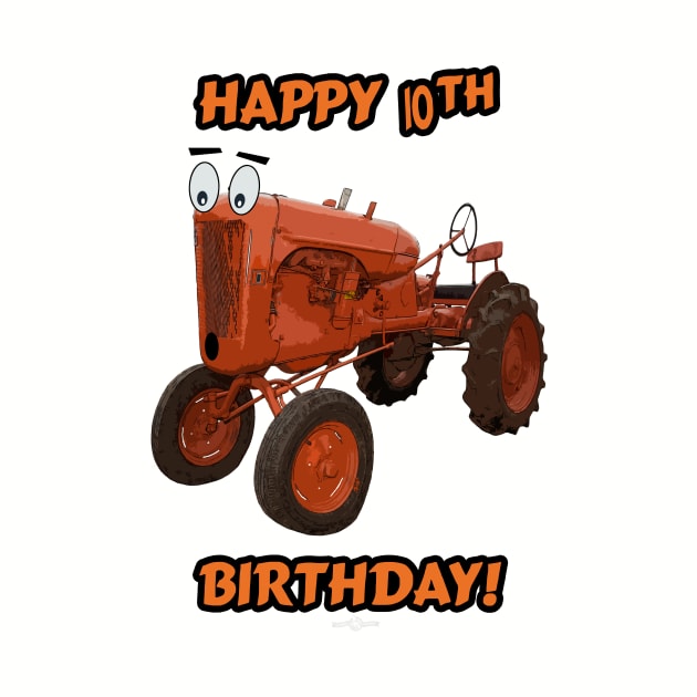 Happy 10th Birthday tractor design by seadogprints