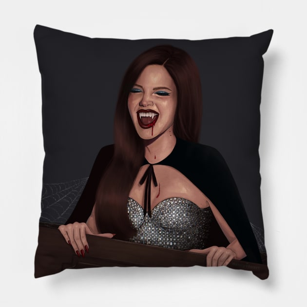 Lana Vampire Pillow by thelamehuman