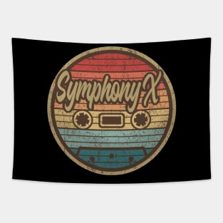 symphony x cassette retro circle Tapestry