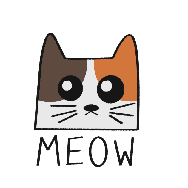 Calico Cat Meow by Grump