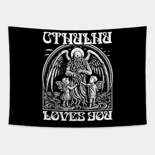 CTHULHU Loves You Tapestry