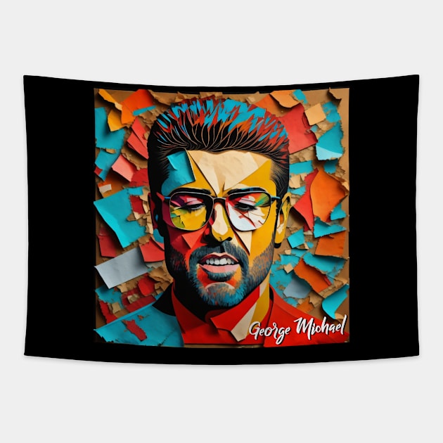 George Michael // Paper Art Tapestry by Otmr Draws