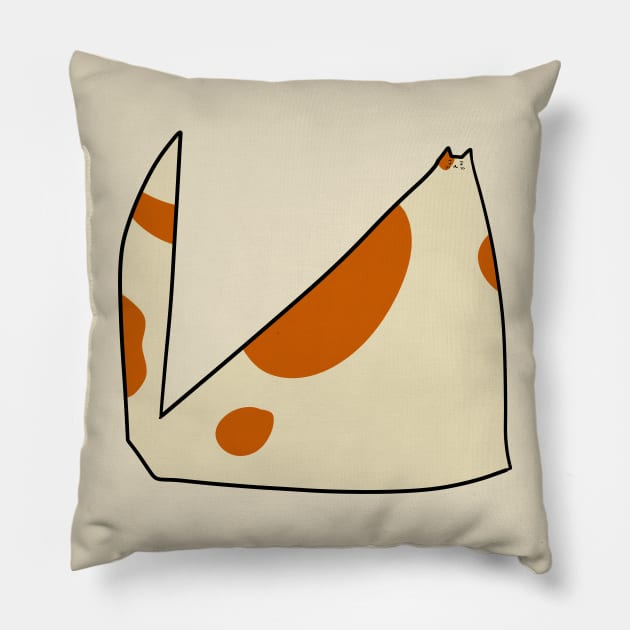 Tiny Head Triangle Shaped Cat Pillow by saradaboru