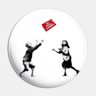 No Ball Games Banksy Pin