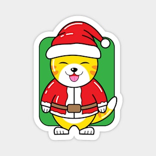 cute santa cat Magnet