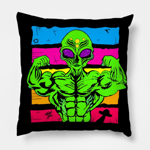 My cat never likes aliens, Aliens Don't Believe in You, Either, Pillow by Store -smitch