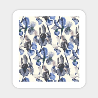 Blue flower pattern motif Magnet
