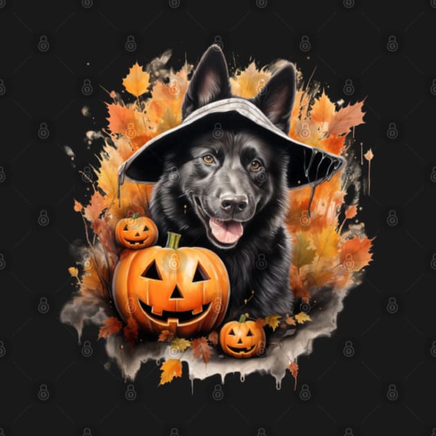 Halloween Norwegian Elkhound by NatashaCuteShop