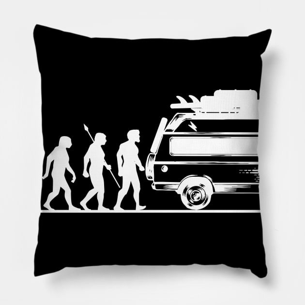 Tshirt Evolution Camper Gift Pillow by avshirtnation