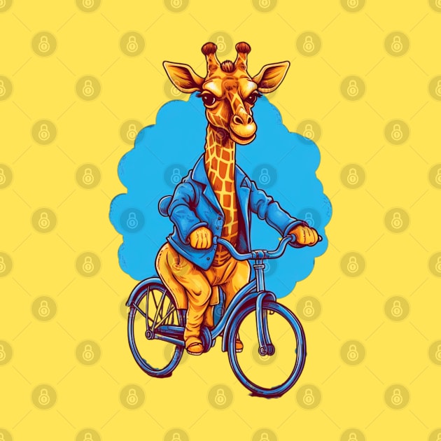 Giraffe Ride A Bicycle by hippohost