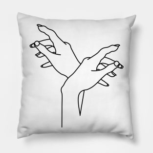 MINIMAL LINE ART HANDS Pillow