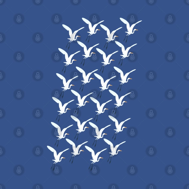 Interlocking Heron Pattern (Blue) by Davey's Designs