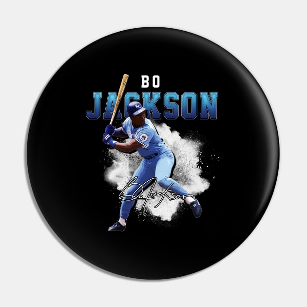 Bo Jackson Bo Knows Signature Vintage Legend Baseball Football Rap Bootleg Graphic Style Pin by Koch Sean