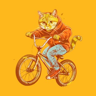 Cat Riding a Bike T-Shirt