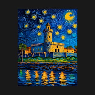 Castillo de san marcos in starry night T-Shirt