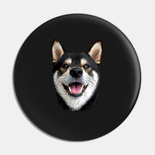 Shiba Inu Black and Tan Pin