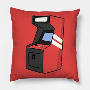 Retro Arcade Machine Drawing Pillow