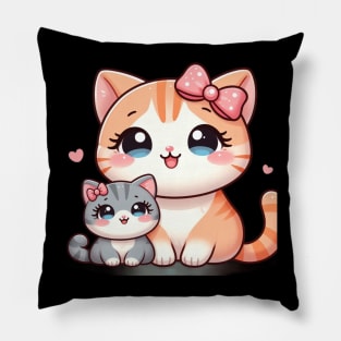 Laugh Out Loud with Funny Cute Cat Mom Ever Pillow