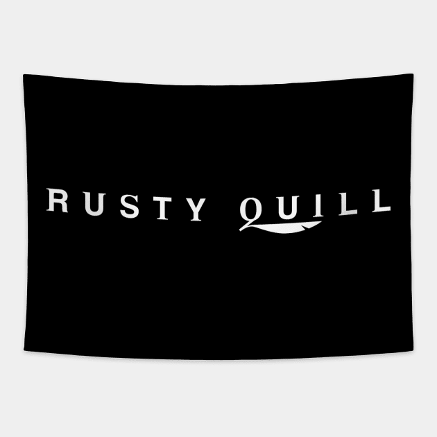 RQ Wordmark (Dark Prints) Tapestry by Rusty Quill