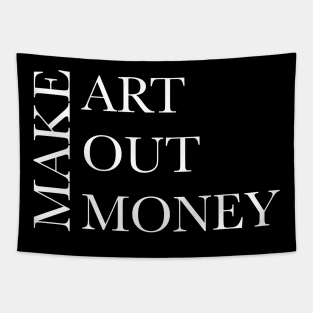 Make Art (white text) Tapestry