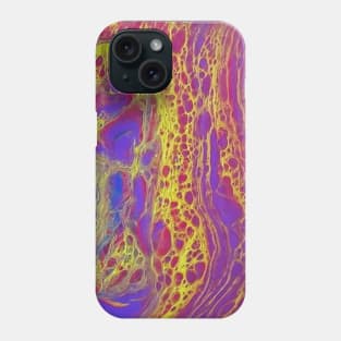 Purple Gold and Blue Abstract Phone Case