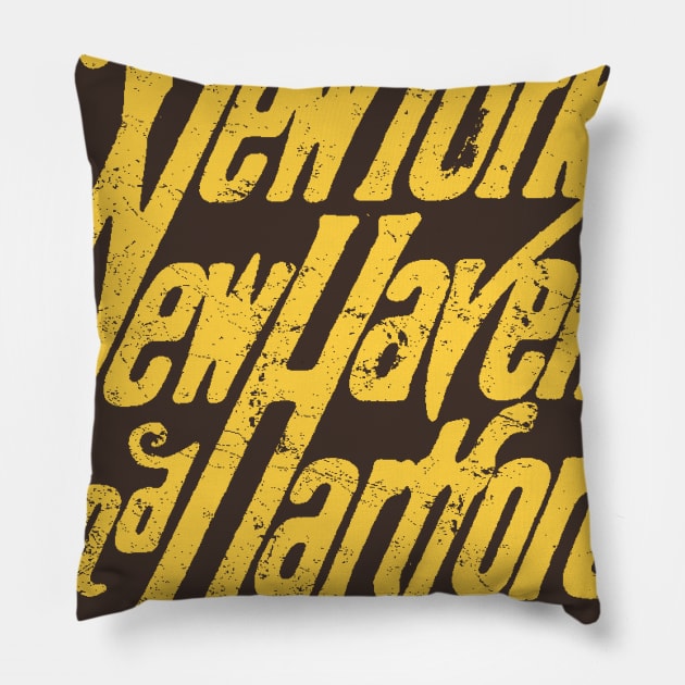 New York, New Haven and Hartford Railroad Pillow by MindsparkCreative