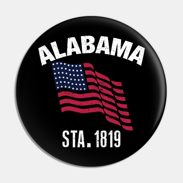 Alabama Pin by Litho