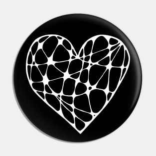 Spiderweb heart Pin