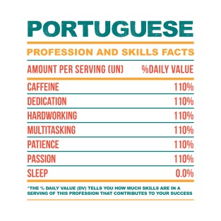 Portuguese Nutritional Values T-Shirt