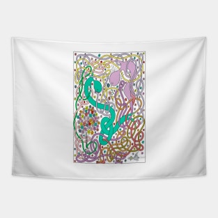 Mr Squiggly Flowers For Mom Tapestry