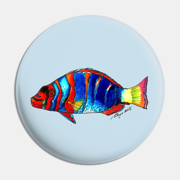 "Harlequin Tuskfish" Pin by SkyeElizabeth