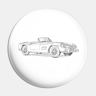 250 GT California Wireframe Pin