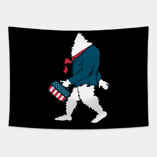 Funny Bigfoot President Day Tapestry