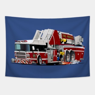 Cartoon firetruck Tapestry