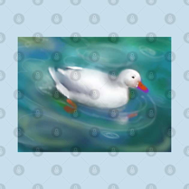 Swimming Duck by valentia