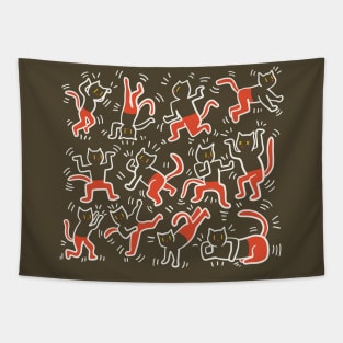 Acrobats cats Tapestry