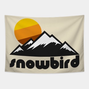 Retro Snowbird ))(( Tourist Souvenir Travel Design Tapestry