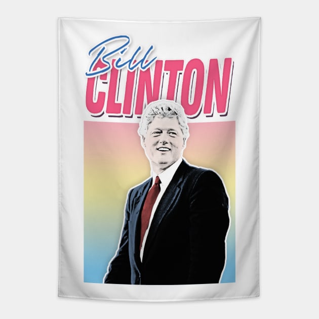 Bill Clinton Graphic Design 90s Style Hipster Statement Tapestry by DankFutura