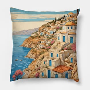 Agios Stefanos Vintage Tourism Travel Pillow